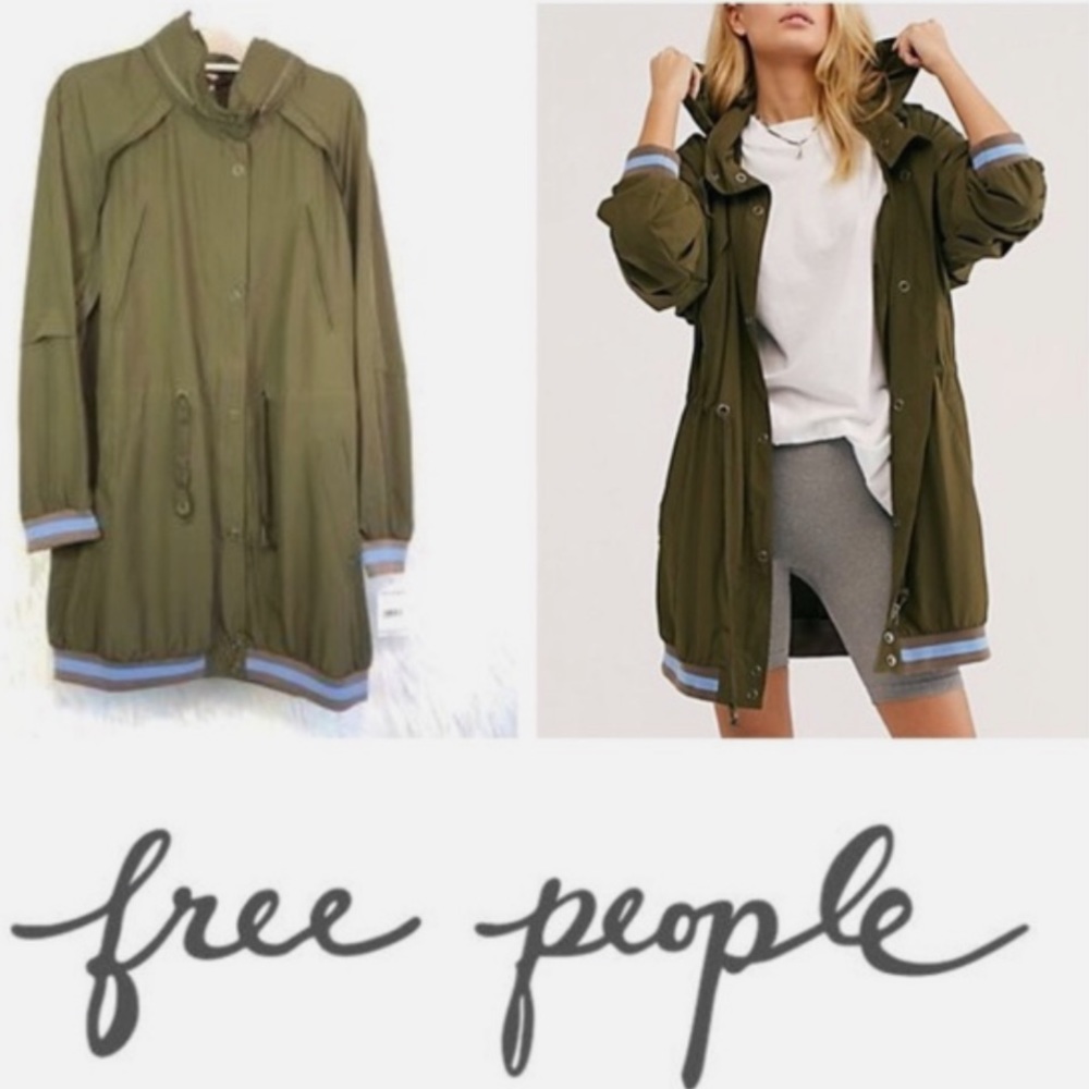 Free People Wild Sage Windbreaker NWT sz Small $148 - Picture 8 of 15
